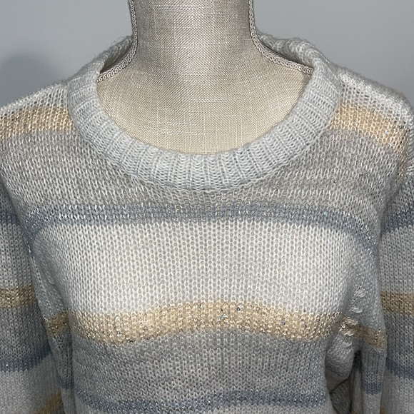 LC Lauren Conrad Striped Sequin Sweater - Picture 6 of 14